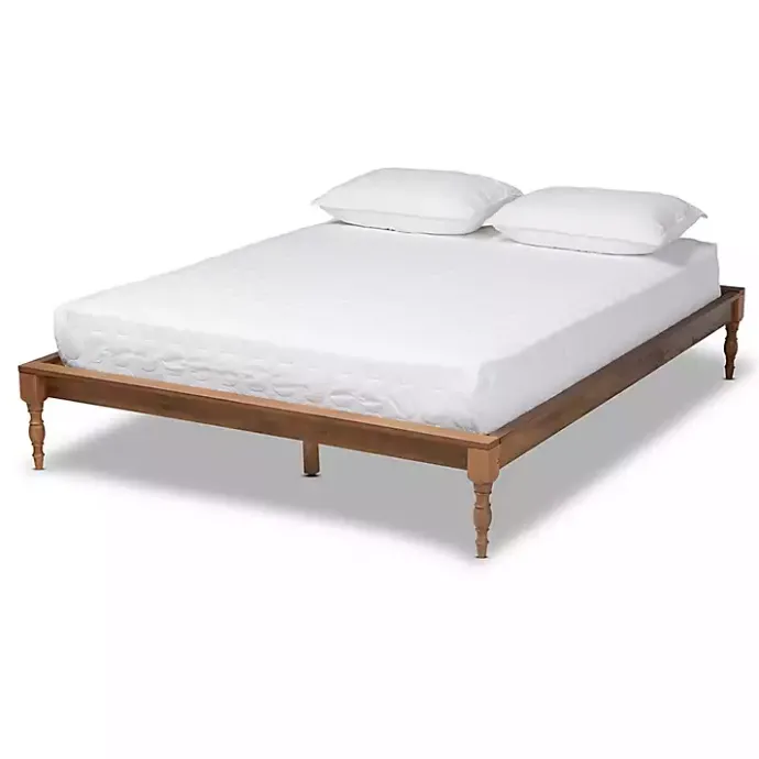 Online Kirklands Home Ash Walnut Wood Platform Queen Bed Brown