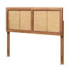 Sale Kirklands Home Ash Walnut Wood Rattan Frame King Headboard