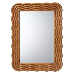 Outlet Kirklands Home Ashely Walnut Brown Wall Mirror