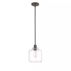 Kirklands Home Asheville Bronze Glass Globe Pendant Light Brown