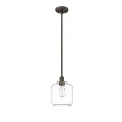Kirklands Home Asheville Bronze Glass Globe Pendant Light Brown