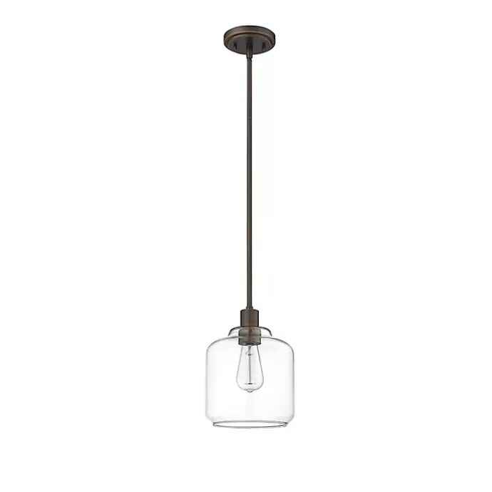 Kirklands Home Asheville Bronze Glass Globe Pendant Light Brown
