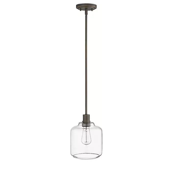Kirklands Home Asheville Bronze Glass Globe Pendant Light Brown