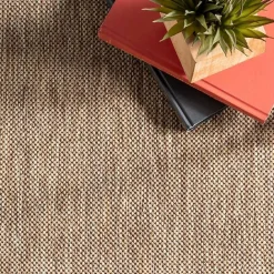 Best Kirklands Home Asia Stripe Border Outdoor Rug, 8x10 Brown