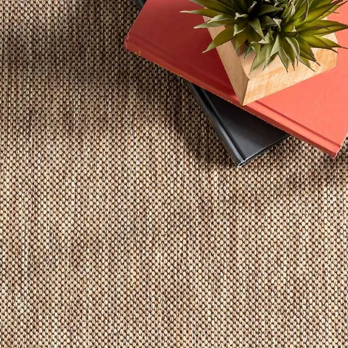 Best Kirklands Home Asia Stripe Border Outdoor Rug, 8x10 Brown