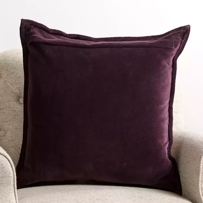 Discount Kirklands Home Aubergine Diamond Velvet Pillow Purple