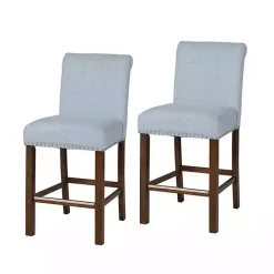 Clearance Kirklands Home Aubrey Upholstered 2-pc. Counter Stool Set Blue