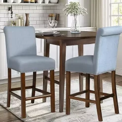 Clearance Kirklands Home Aubrey Upholstered 2-pc. Counter Stool Set Blue