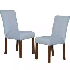 Best Kirklands Home Aubrey Upholstered 2-pc. Dining Chair Set Blue