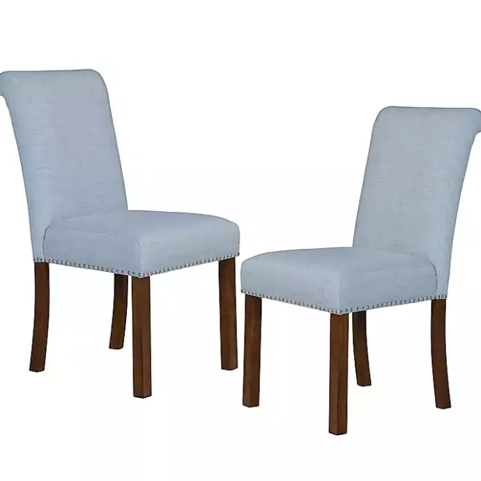 Best Kirklands Home Aubrey Upholstered 2-pc. Dining Chair Set Blue
