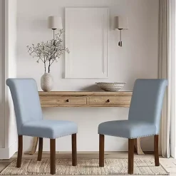 Best Kirklands Home Aubrey Upholstered 2-pc. Dining Chair Set Blue