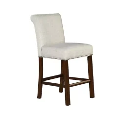 Discount Kirklands Home Aubrey Natural Upholstered 2-pc. Counter Stool Set Tan