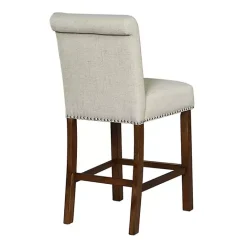 Discount Kirklands Home Aubrey Natural Upholstered 2-pc. Counter Stool Set Tan