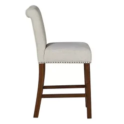 Discount Kirklands Home Aubrey Natural Upholstered 2-pc. Counter Stool Set Tan