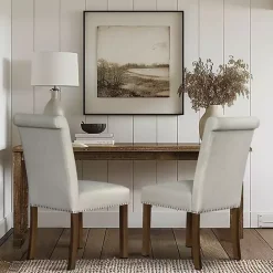 Outlet Kirklands Home Aubrey Natural Upholstered 2-pc. Dining Chair Set Tan