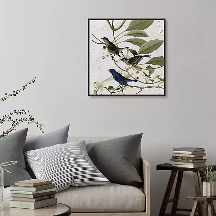 Discount Kirklands Home Audubon Indigo Bird Framed Canvas Art Print