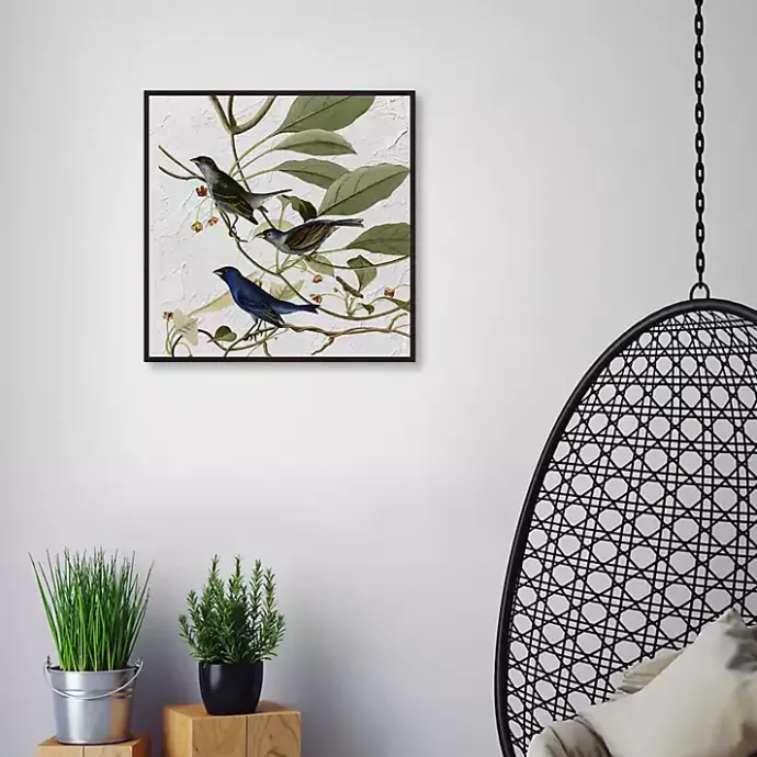 Discount Kirklands Home Audubon Indigo Bird Framed Canvas Art Print