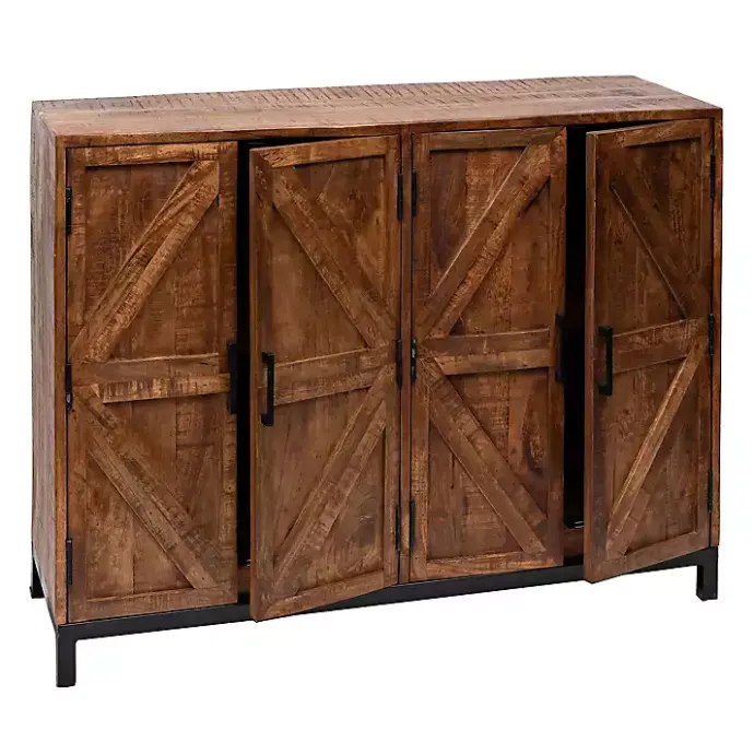 Online Kirklands Home Austin Warm Wood Farmhouse Cabinet Brown