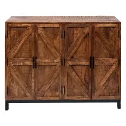 Online Kirklands Home Austin Warm Wood Farmhouse Cabinet Brown