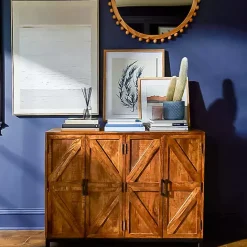 Online Kirklands Home Austin Warm Wood Farmhouse Cabinet Brown