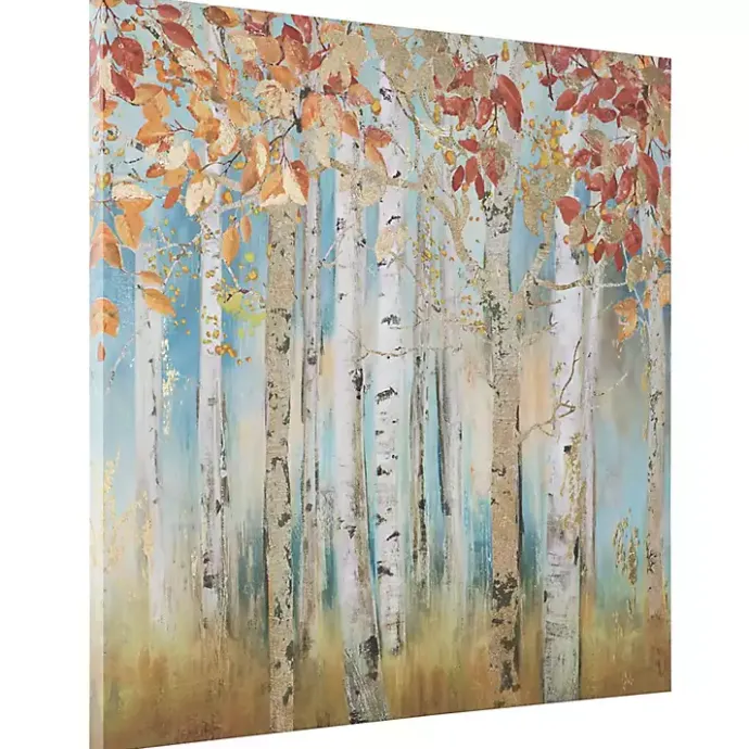 Discount Kirklands Home Autumn Birch Trees Canvas Art Print Multi