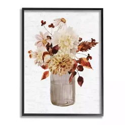 Sale Kirklands Home Autumn Flower Bouquet Black Framed Wall Art