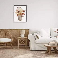 Sale Kirklands Home Autumn Flower Bouquet Black Framed Wall Art