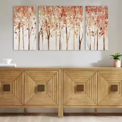 New Kirklands Home Autumn Forest Canvas Art Prints, Set of 3 Orange