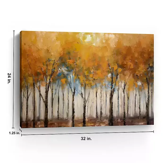 Best Kirklands Home Autumn Forest Canvas Art Print, 32x24 in. Orange