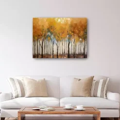 Sale Kirklands Home Autumn Forest Canvas Art Print, 40x30 in. Orange