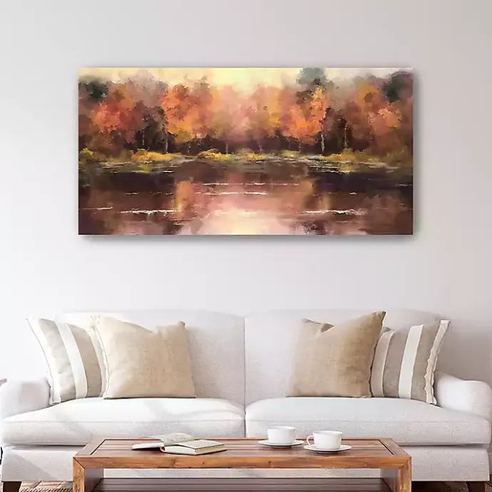 Best Kirklands Home Autumn Lake Canvas Art Print, 60x30 in.