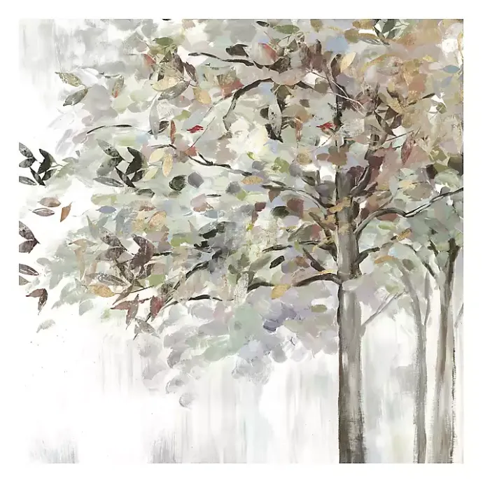 Discount Kirklands Home Autumn Leaves Neutral Giclee Canvas Art, 30x30 in.