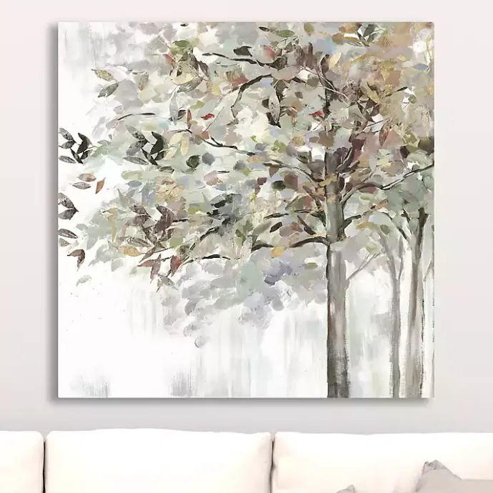 Discount Kirklands Home Autumn Leaves Neutral Giclee Canvas Art, 30x30 in.