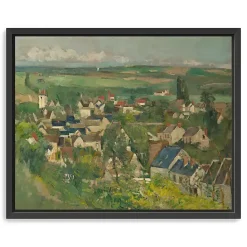 Best Kirklands Home Auvers, Panoramic View Framed Canvas Art Print Green