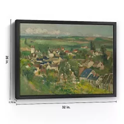 Best Kirklands Home Auvers, Panoramic View Framed Canvas Art Print Green