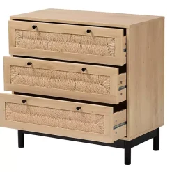 Kirklands Home Ava Light 3-Drawer Cabinet Brown
