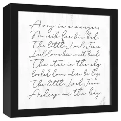 Best Kirklands Home Away In A Manger Framed Canvas Art Print White