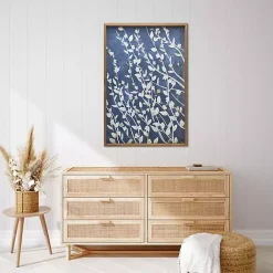 Sale Kirklands Home Azure Blooms Framed Canvas Art Print