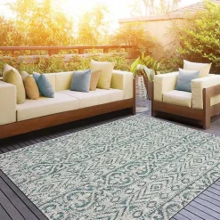 Best Kirklands Home Azure Terrace Sun Shower Outdoor Area Rug, 5x8