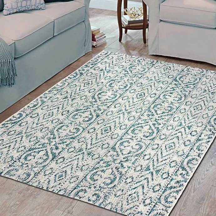 Best Kirklands Home Azure Terrace Sun Shower Outdoor Area Rug, 5x8