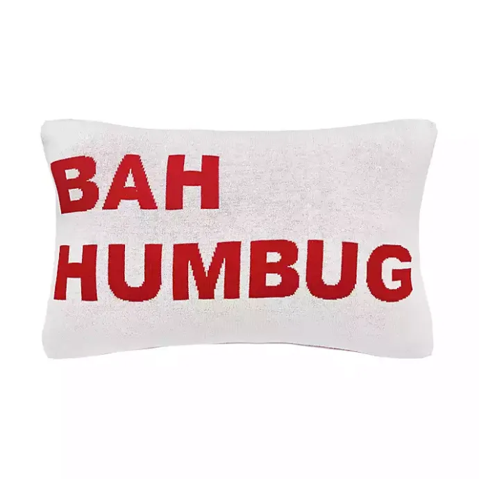 Kirklands Home Bah Humbug Reversible Lumbar Pillow