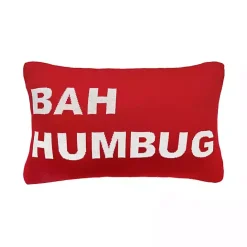 Kirklands Home Bah Humbug Reversible Lumbar Pillow