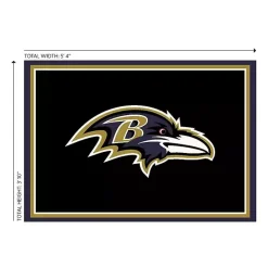 Sale Kirklands Home Baltimore Ravens Area Rug, 4x6 Black