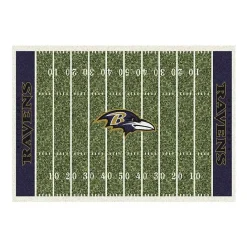 New Kirklands Home Baltimore Ravens Home Field Area Rug, 6x8
