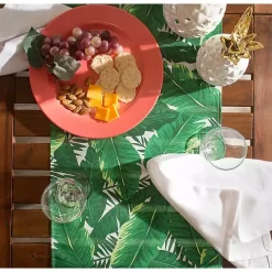 Outlet Kirklands Home Banana Leaf Outdoor Table Runner, 108 in. Green