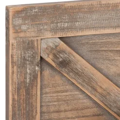 Best Kirklands Home Barn Door Wall Plaque with Glass Vases Brown