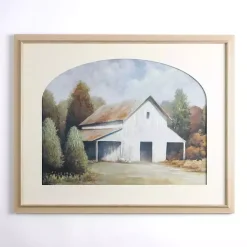Clearance Kirklands Home Barn with Arched Mat Framed Art Print