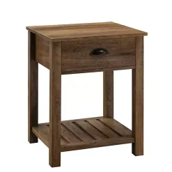 Kirklands Home Barnwood Country Accent Table Brown
