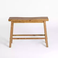 Best Kirklands Home Barnwood Wire Brush Sonoma Counter Bench Brown