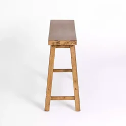 Best Kirklands Home Barnwood Wire Brush Sonoma Counter Bench Brown